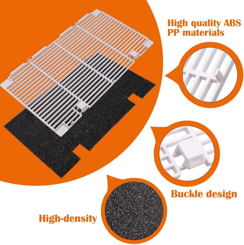weideer 2PCS RV A/C Ducted Air Grille for Dometic, Duo-Therm RV Air Conditioner Grille, RV Air Conditioner Cover with RV AC Filter Replacement for Dometic 3104928.019 Polar White 14.1" x 7.7" - Image 3